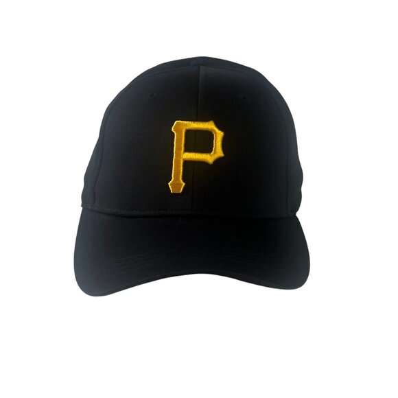 Pittsburgh Pirates Baseball Cap Black Embroidered P Logo Fanwear - Picture 1 of 9